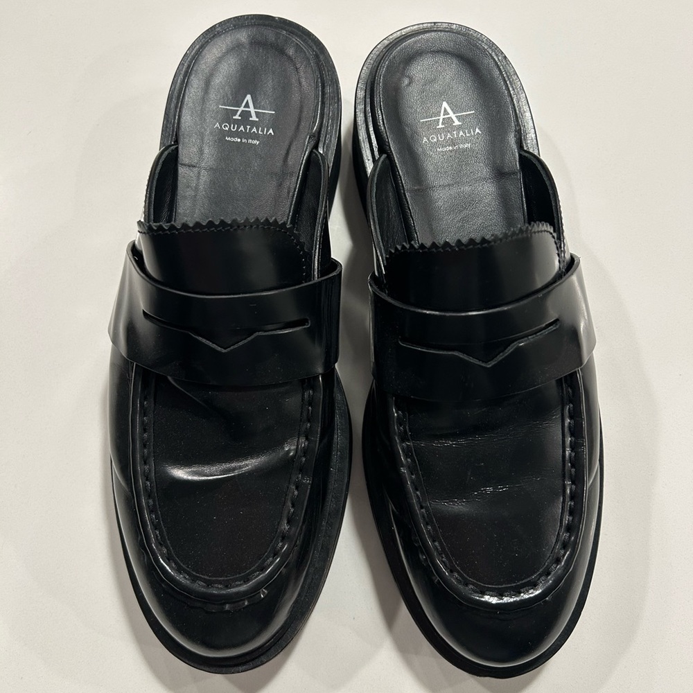 Aquatalia Michelins Nappa Leather Mule, size 9 1/2